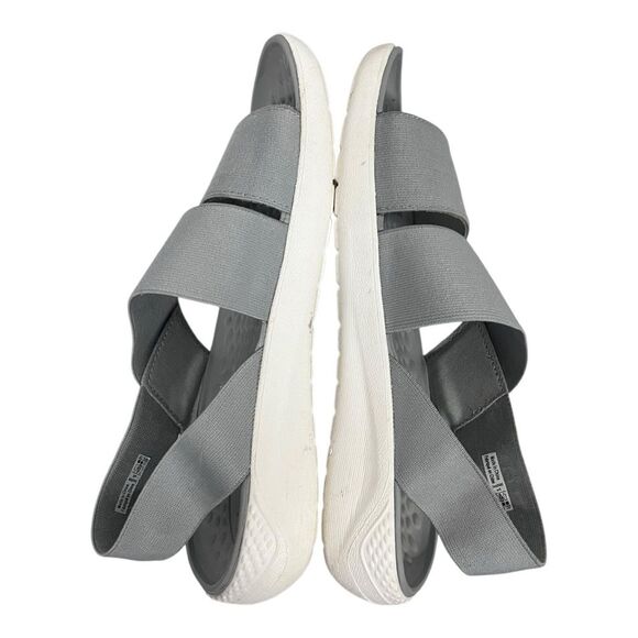 Crocs | Women's Gray LiteRide Stretch Sandals 6 - Picture 7 of 9